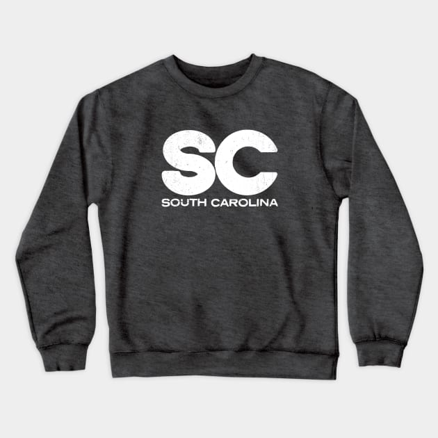 SC South Carolina Vintage State Typography Crewneck Sweatshirt by Commykaze